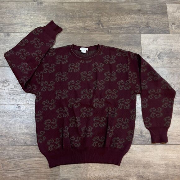 Vintage 90s Mills-Touche 100% Wool Sweater - Men's Size Large - Picture 1 of 7
